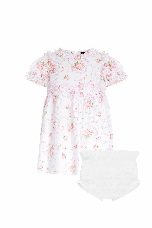 Needle & Thread Vintage Ditsy Cotton Short Sleeve Baby Dress