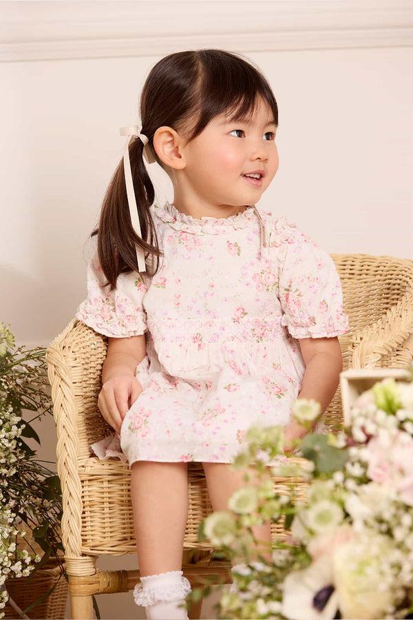 Needle & Thread Vintage Ditsy Cotton Short Sleeve Baby Dress