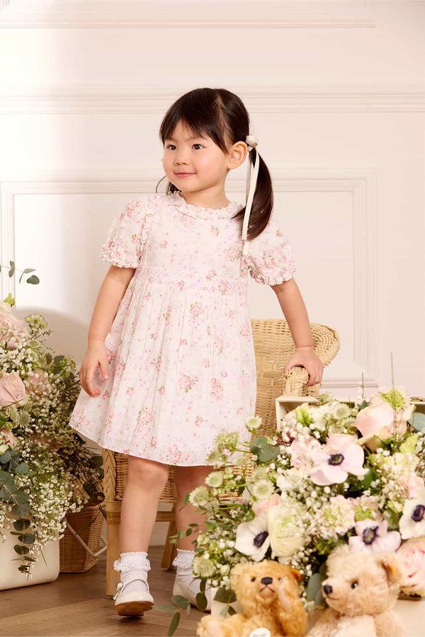 needle & thread Vintage Ditsy Cotton Short Sleeve Baby Dress