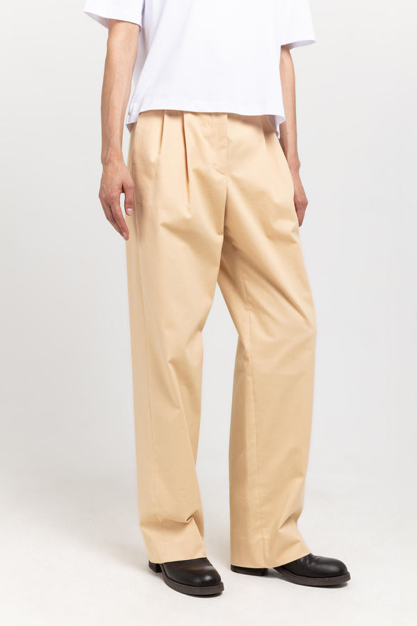 Nehera Butter Beige Peach Cotton Touch Tailored Pants
