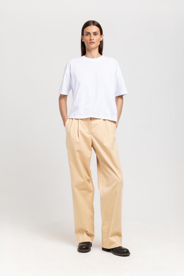 nehera Butter beige peach cotton touch tailored pants
