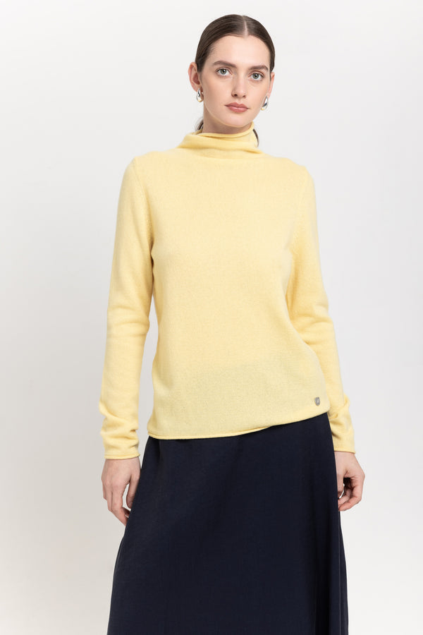 Nehera Daffodil Yellow Cashmere Lightweight Turtleneck