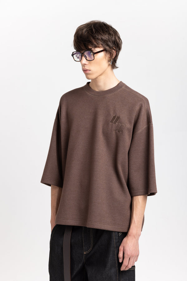 Nehera Earth Brown Double Jersey Short Sleeve Sweatshirt