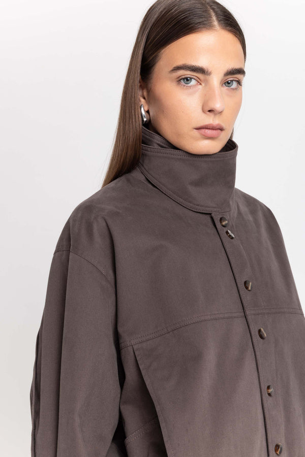 Nehera Earth Brown Soft Touch Cotton Unisex Urban Jacket