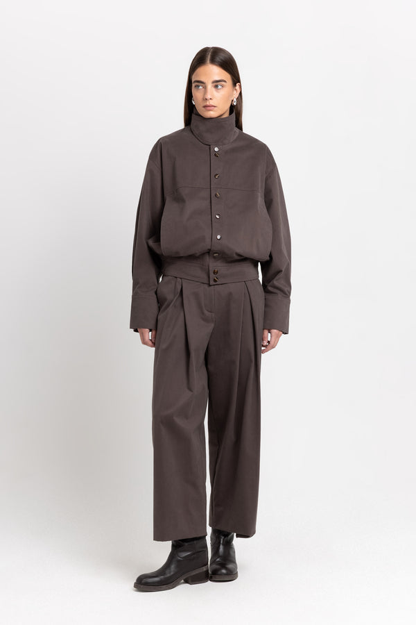 nehera Earth brown soft touch cotton unisex urban jacket