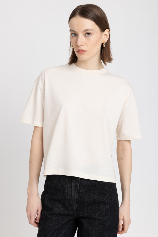 Nehera ‘HERITAGE’’ Natural & Beige Cotton Boxy Fit T-shirt