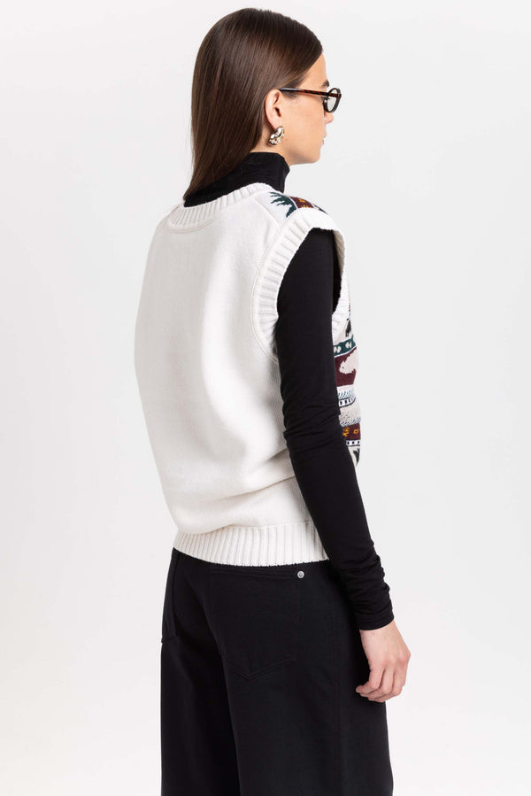 Nehera Light Mix Fine Merino Unisex Holiday Jacquard Vest