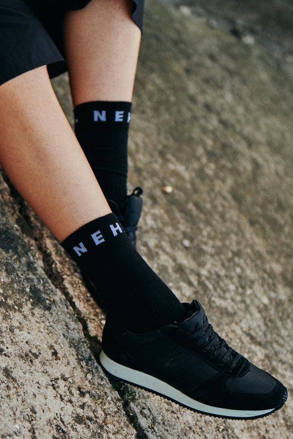 nehera 3-pack black cotton functional socks