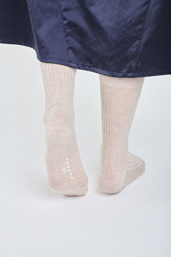Nehera Beige Melange Linen Socks