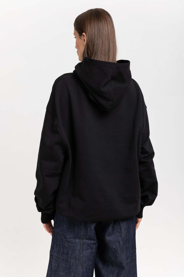 Nehera Black Cotton ''BLURRED LOGO'' Hoodie