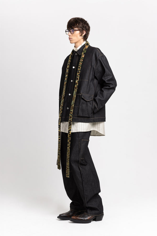 Nehera Black Denim Cotton Stretch Jacket