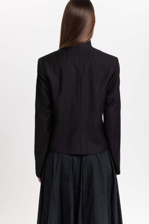 Nehera Black Herringbone Suiting Jacket