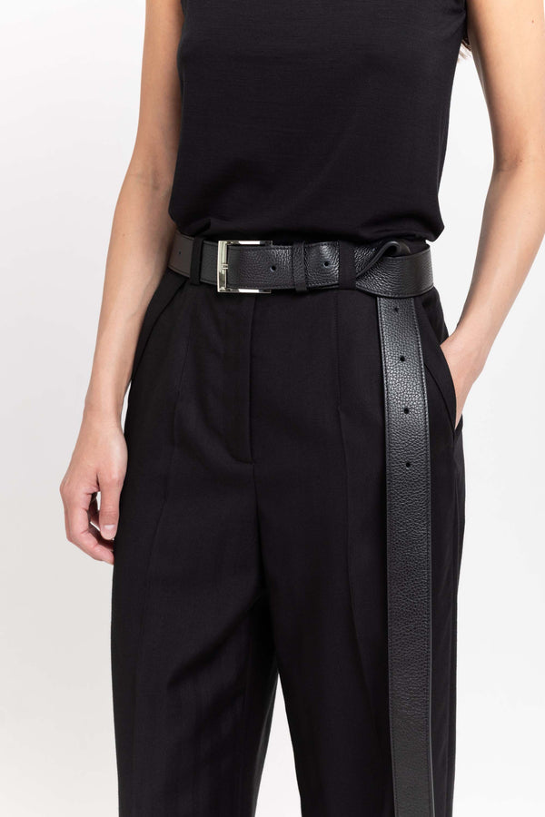Nehera Black Long Leather Belt