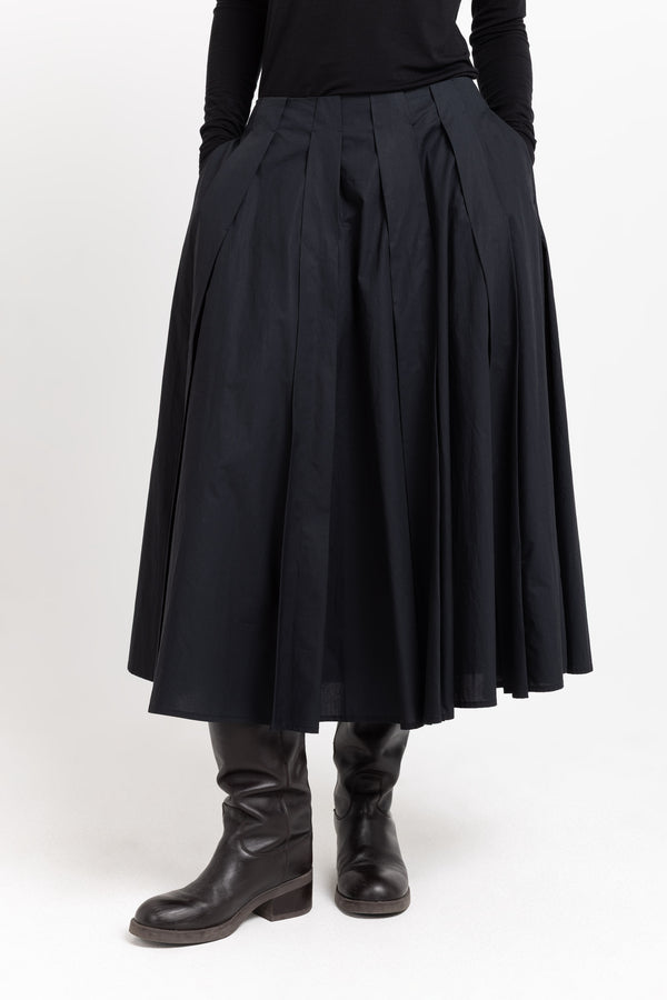 Nehera Black Poplin Voluminous Skirt