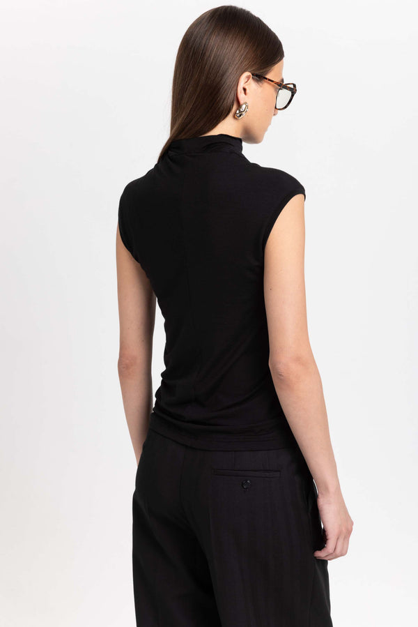 Nehera Black Rollneck Tank Top