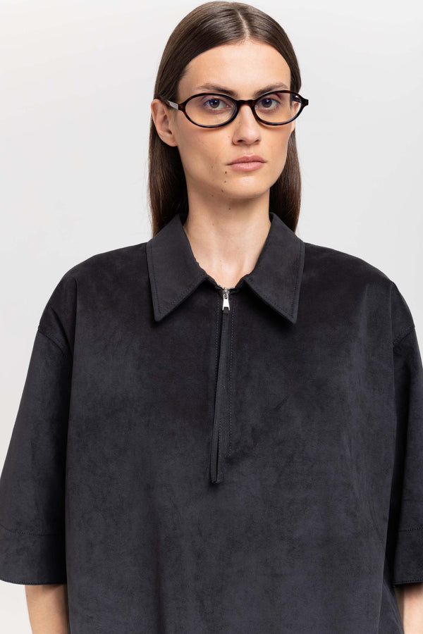 Nehera Black Soft Alcantra Dress