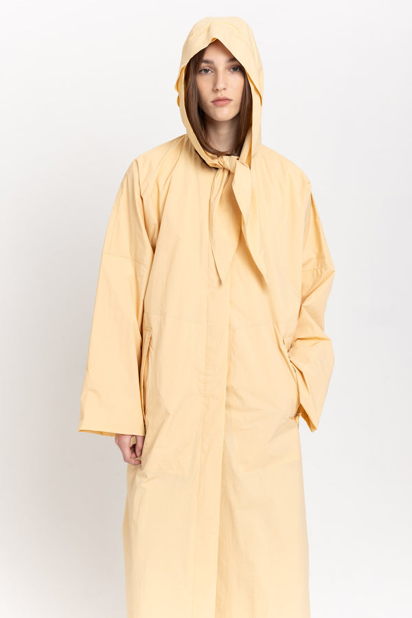 Nehera Butter Beige Waterproof Raincoat With Scarf
