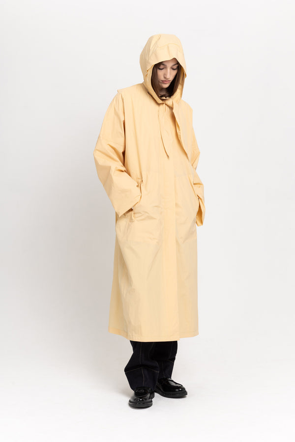 nehera Butter beige waterproof raincoat with scarf