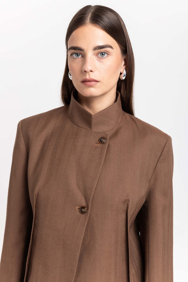 Nehera Caramel Herringbone Suiting Jacket