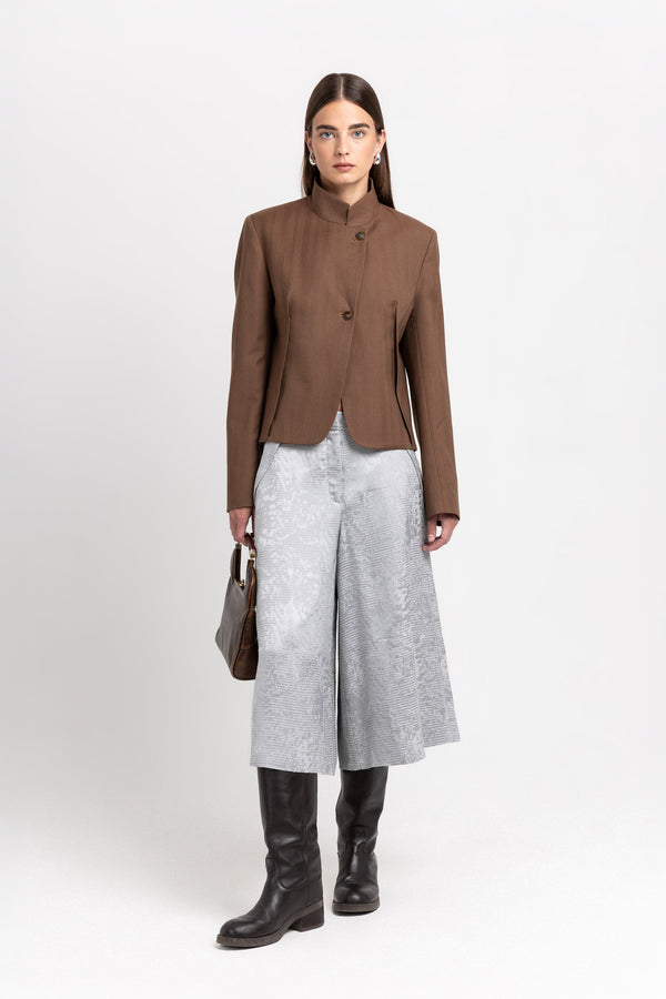 nehera Caramel herringbone suiting jacket