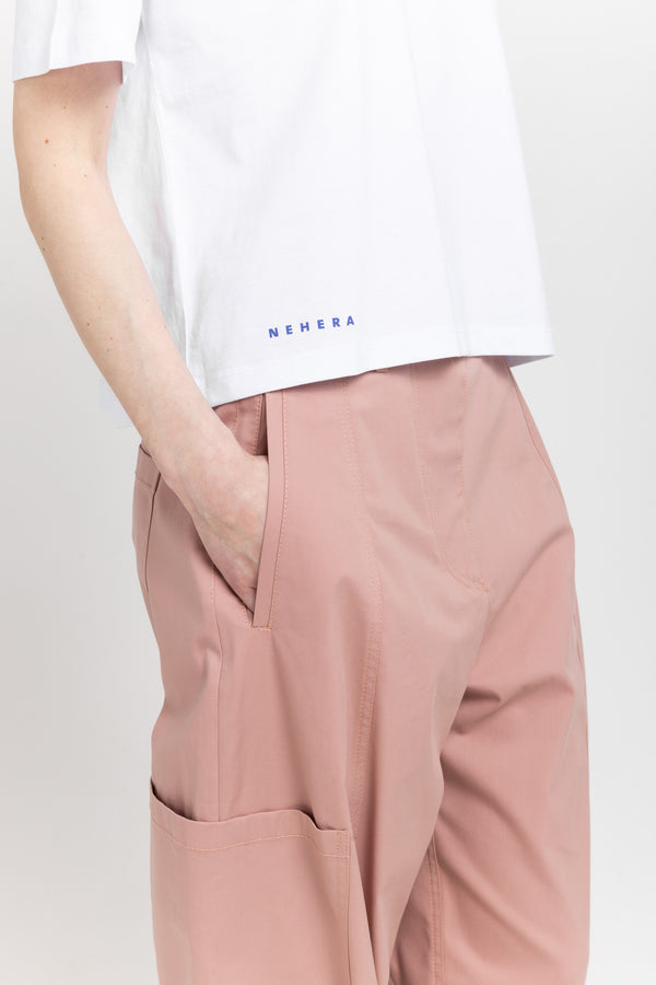 Nehera 'COPYLEFT' White Cotton Boxy Fit T-shirt