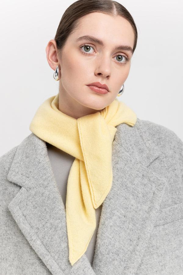 Nehera Daffodil Yellow Cashmere Triangle Scarf