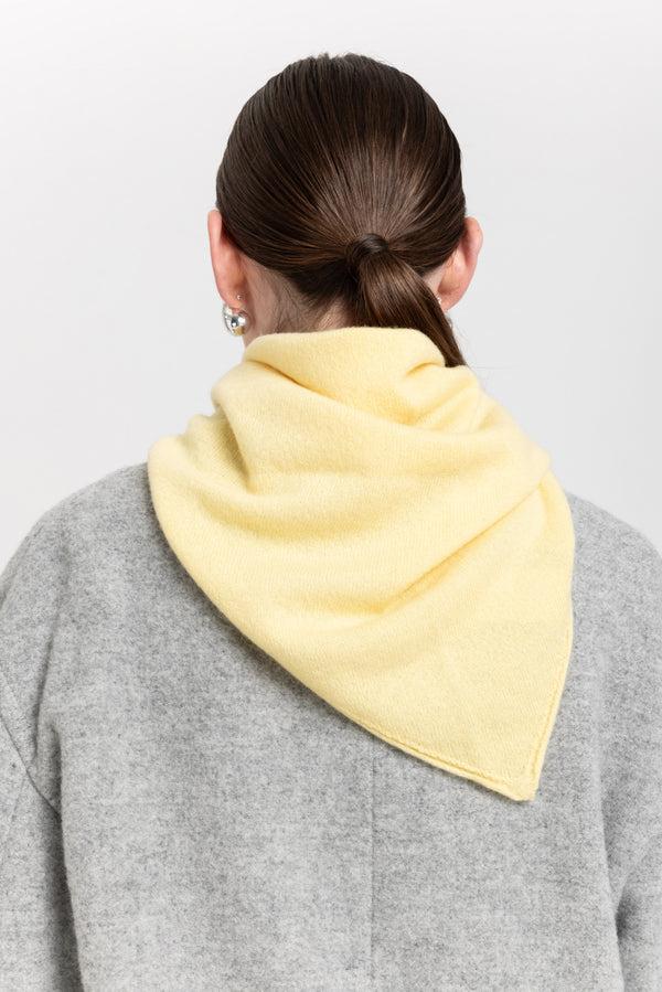 Nehera Daffodil Yellow Cashmere Triangle Scarf