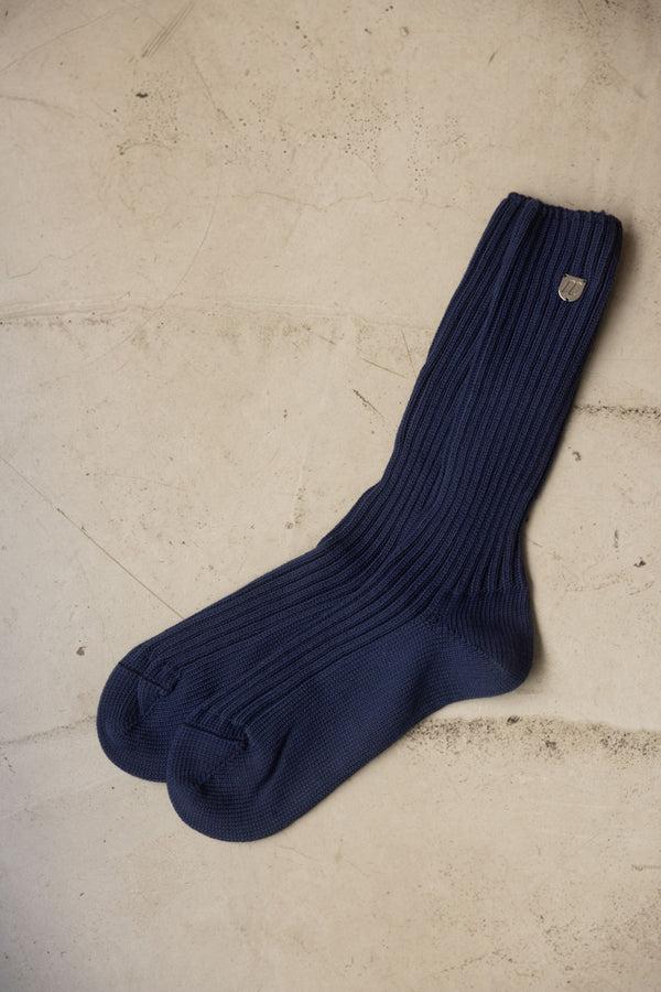nehera Dark blue pure cotton ribbed socks