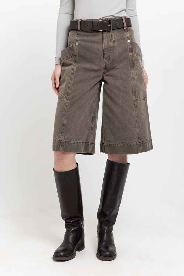 Nehera Dark Brown Short Leather Belt