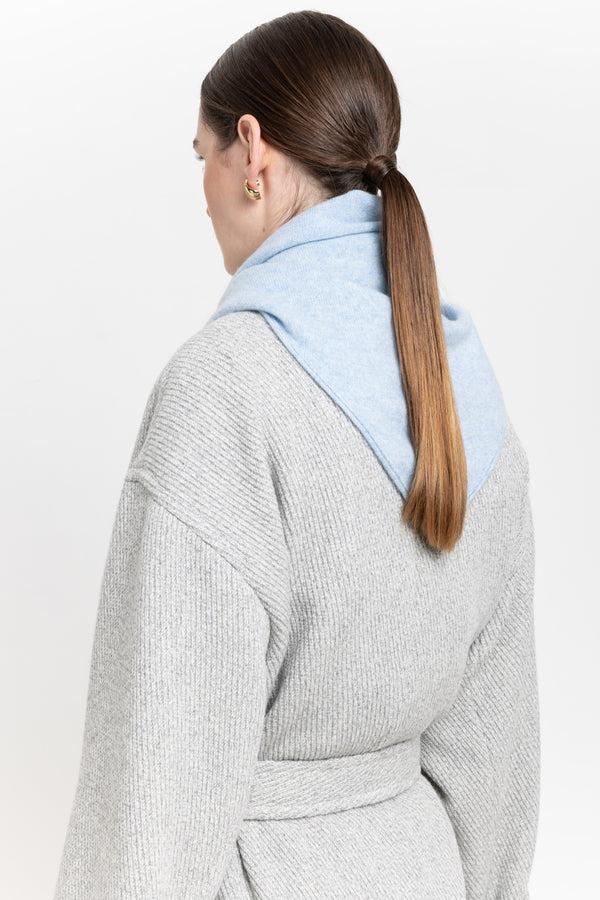 Nehera Denim Blue Yellow Cashmere Triangle Scarf