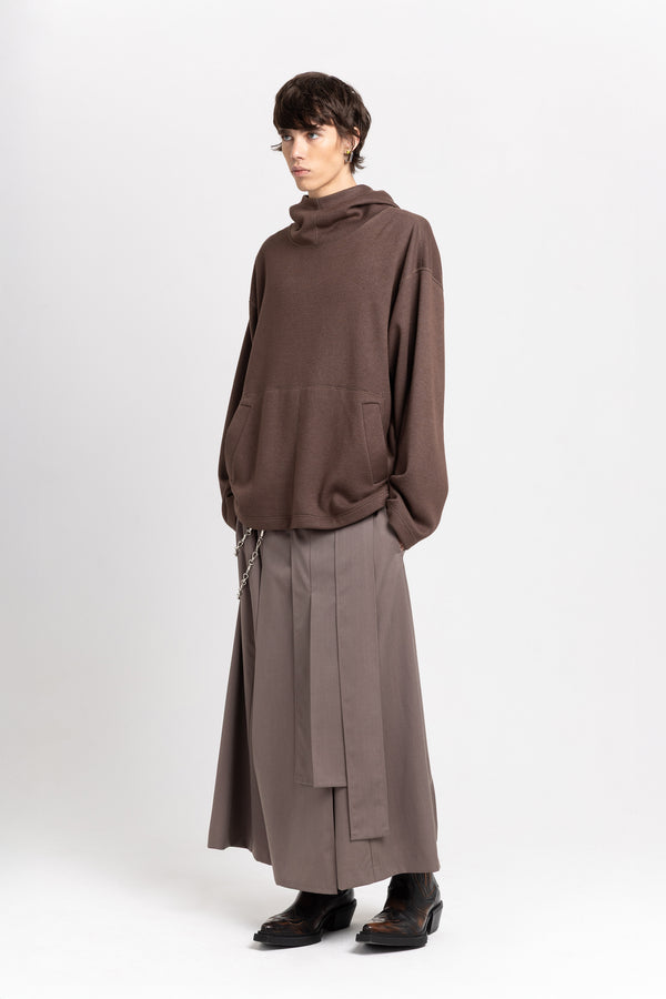 nehera Earth brown unisex hooded sweatshirt