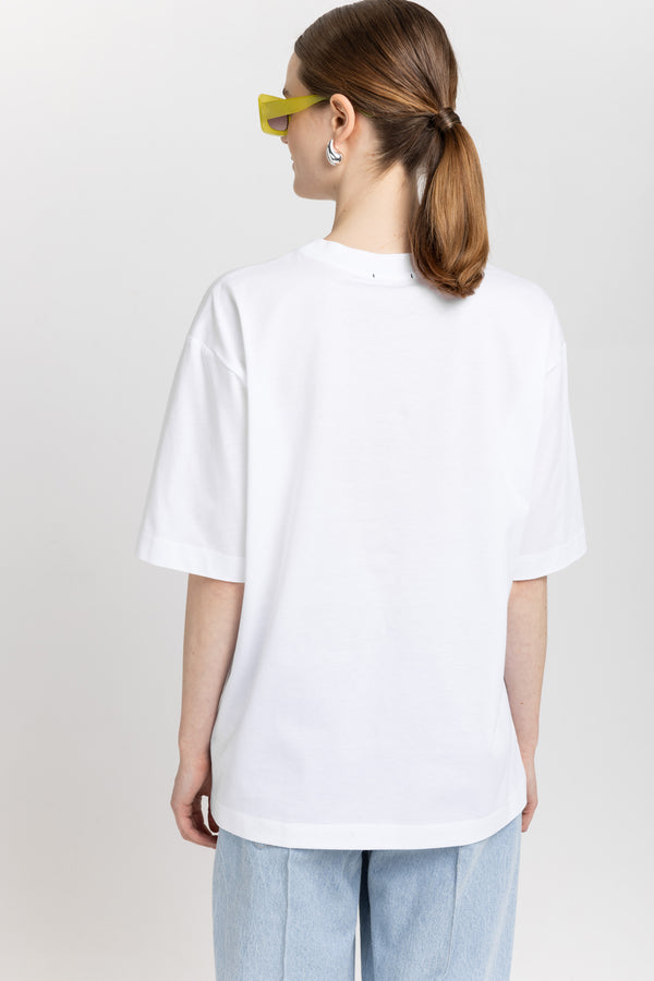 Nehera 'EMAIL' White Bio Cotton Unisex T-shirt