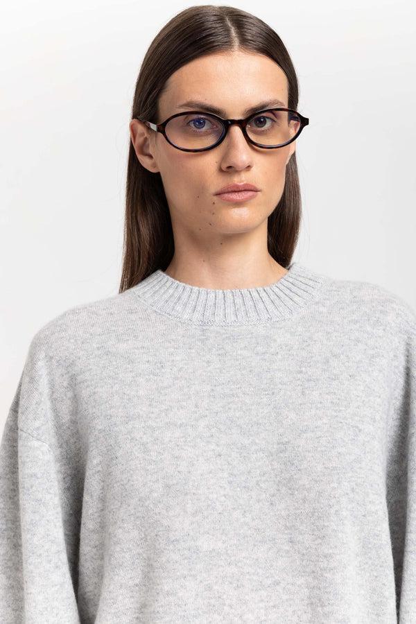 Nehera Grey Dawn Cashmere Cropped Pullover