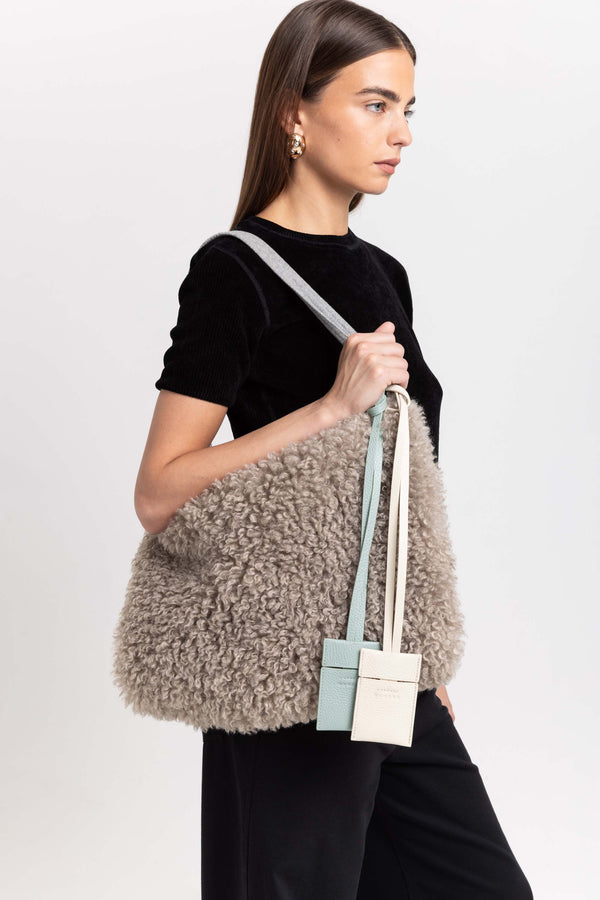 nehera Light beige leather card holder