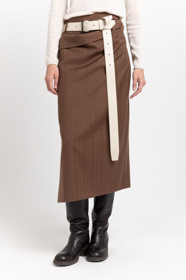 Nehera Light Beige Long Leather Belt