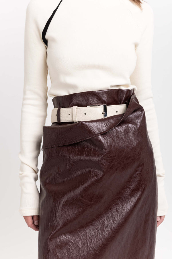 Nehera Light Beige Short Leather Belt