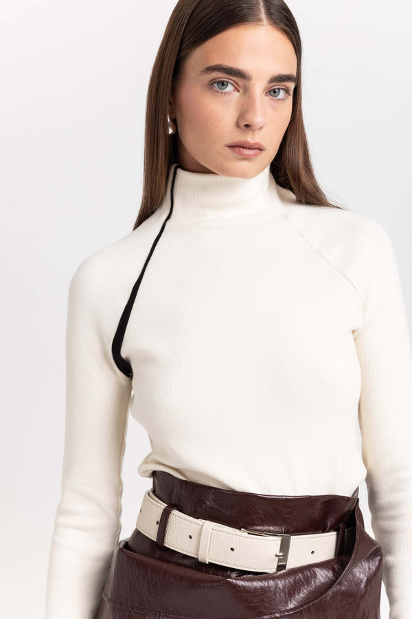 Nehera Light Beige Short Leather Belt
