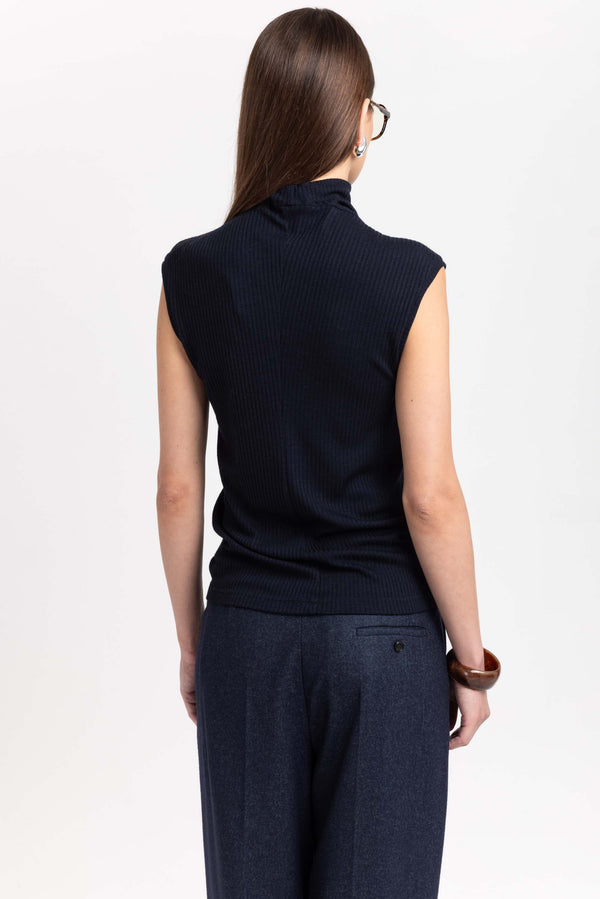 Nehera Navy Rollneck Tank Top