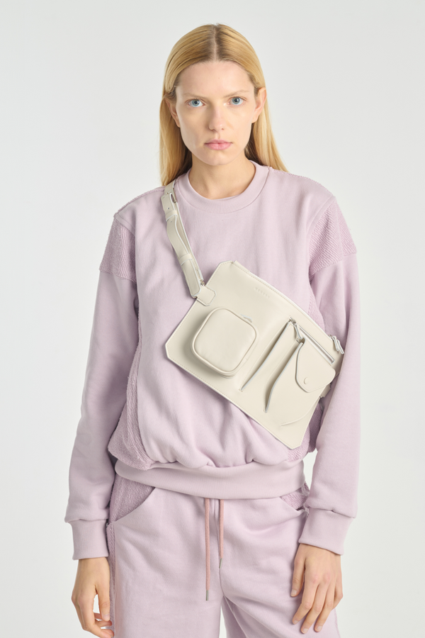 Nehera Off White Leather Belt Bag