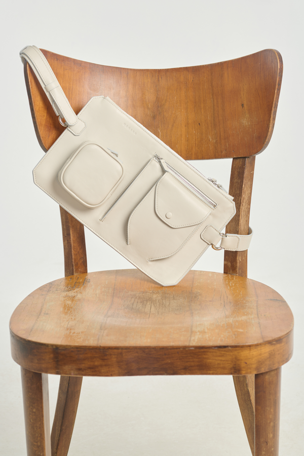 nehera Off white leather belt bag