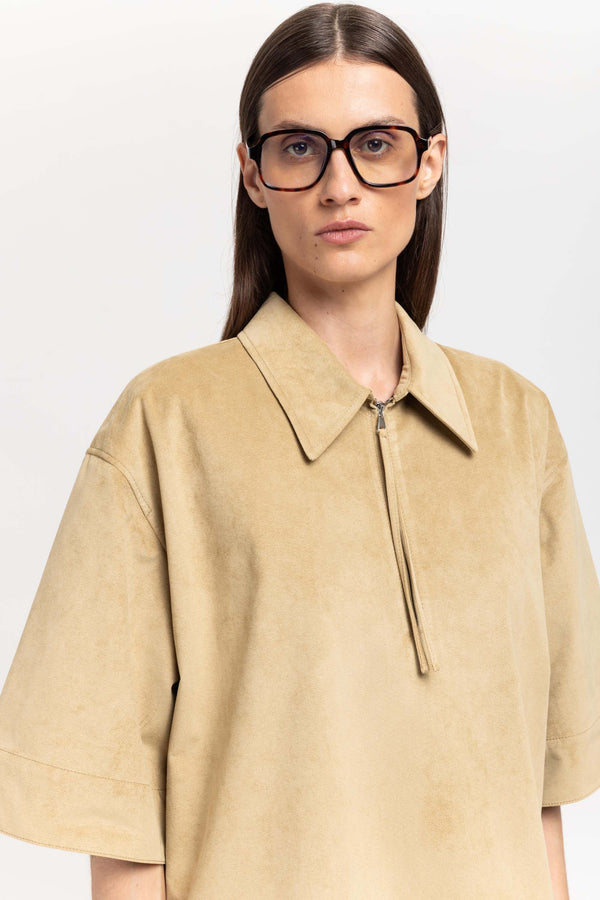 Nehera Olive Soft Alcantra Dress