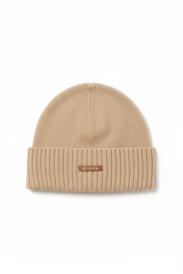 nehera Peach beige extra fine merino beanie