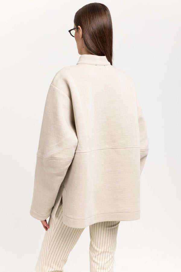 Nehera Sand Doubleface Cotton Oversized Sweatshirt