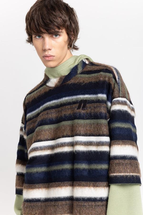 Nehera Striped Mohair Short Sleeve Sweatshirt