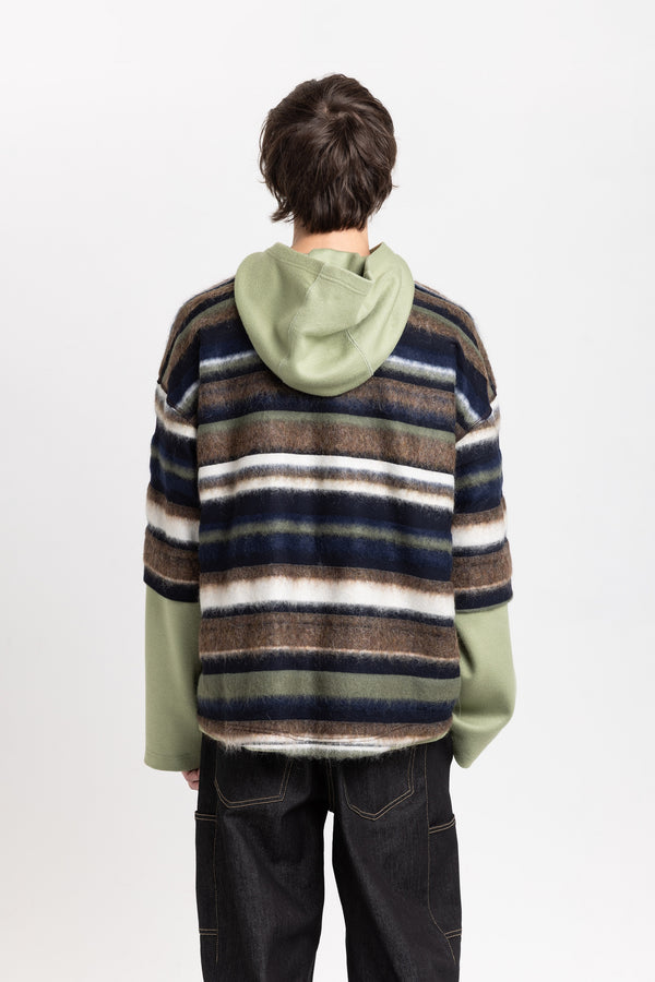 Nehera Striped Mohair Short Sleeve Sweatshirt