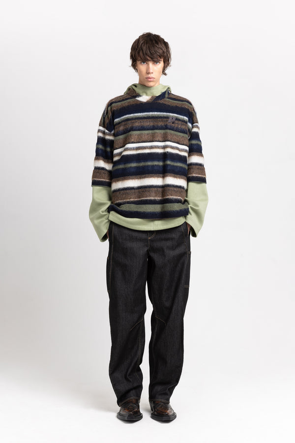 nehera Striped mohair short sleeve sweatshirt