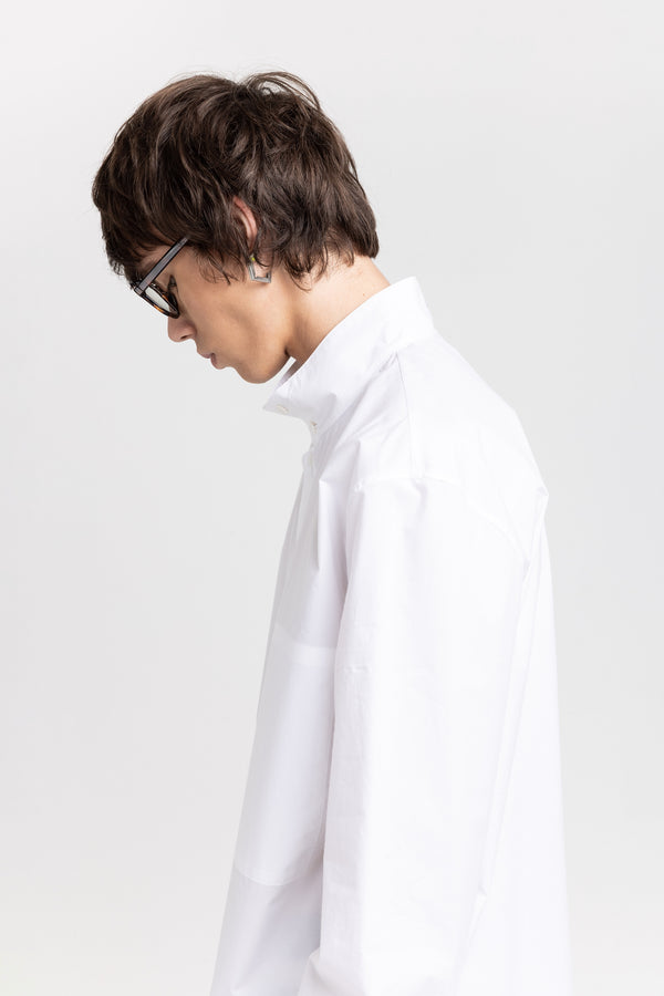 Nehera White Luxury Poplin Long Shirt