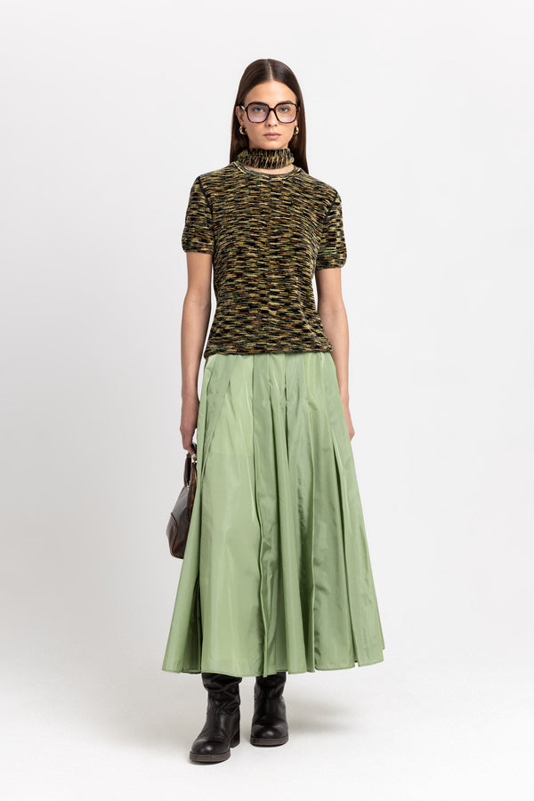 Nehera Willow Green Light Tech Voluminous Skirt