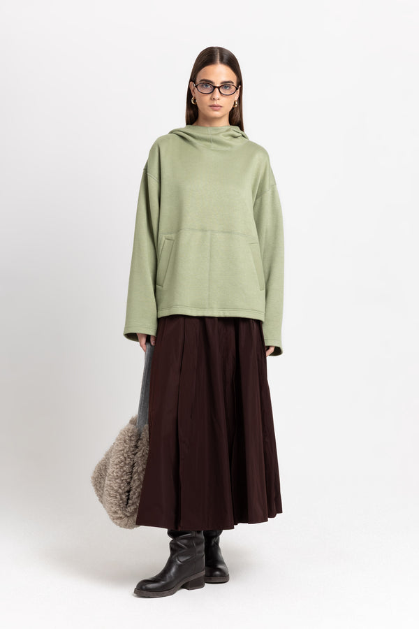 nehera Willow green unisex hooded sweatshirt