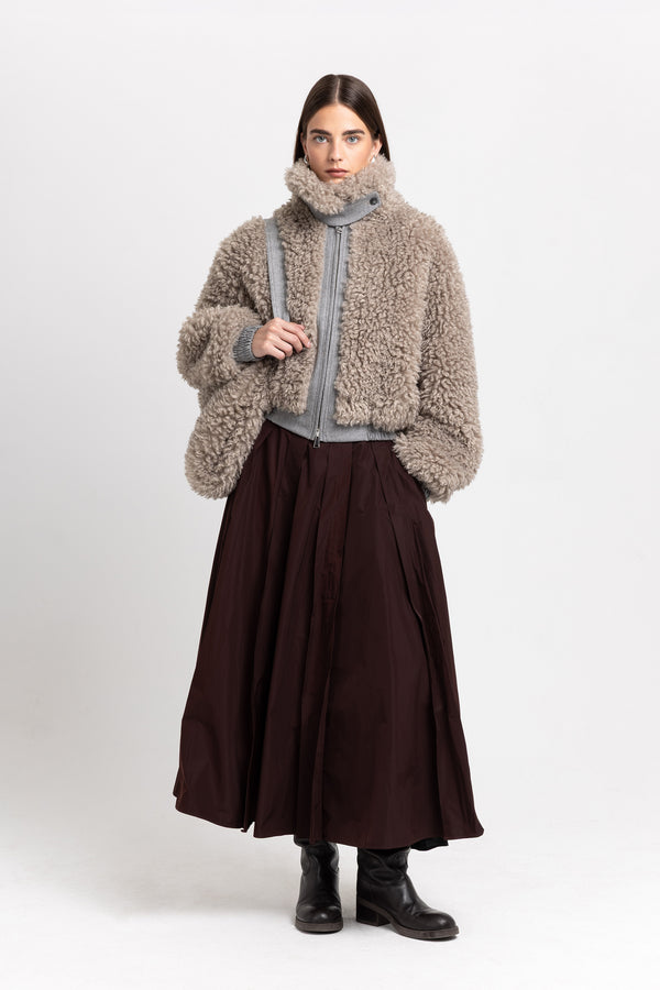 Nehera Wine Red Voluminous Skirt